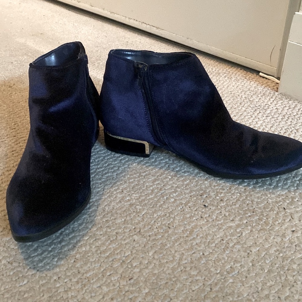 Ladies deep blue ladies booties